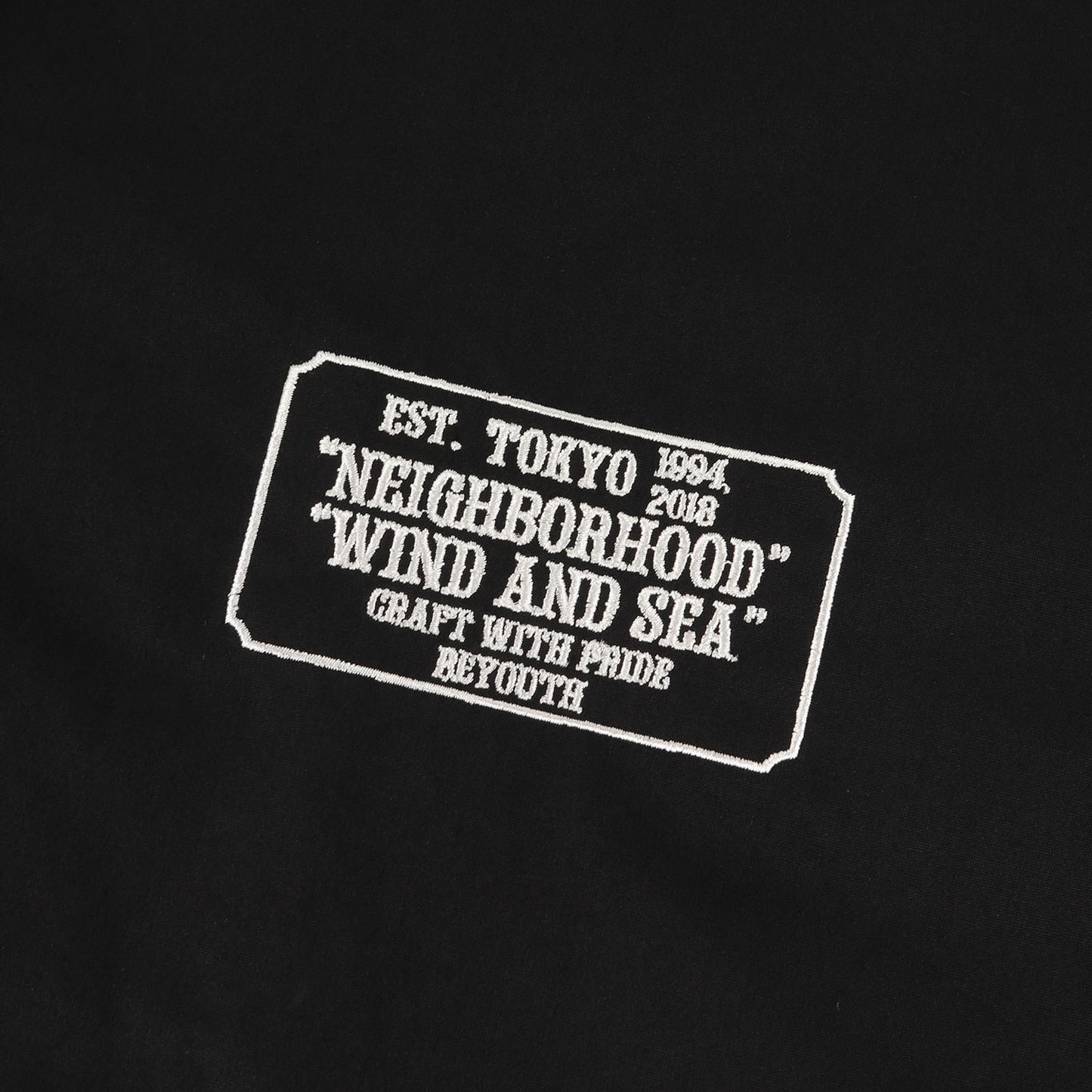 22SS ×WIND AND SEA ロゴ刺繍 オープンカラー ワーク 半袖シャツ(WORK / EC-SHIRT SS)