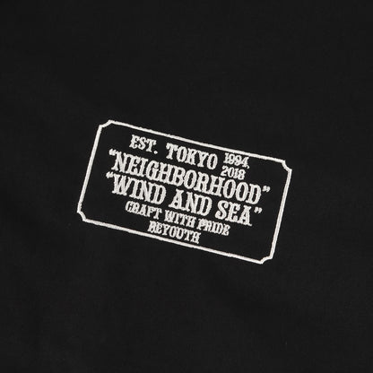 22SS ×WIND AND SEA ロゴ刺繍 オープンカラー ワーク 半袖シャツ(WORK / EC-SHIRT SS)