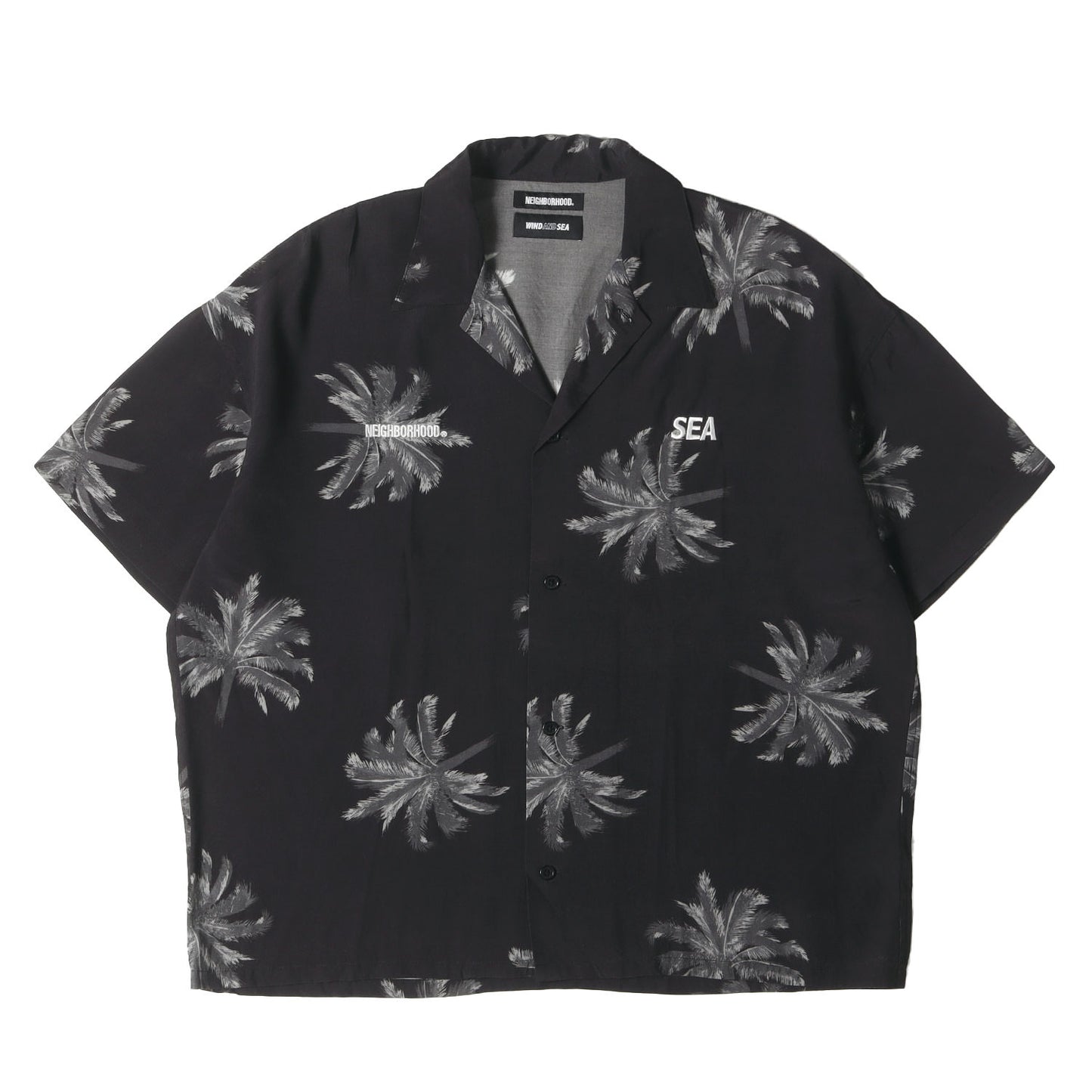 22SS ×WIND AND SEA パームツリー柄 レーヨン アロハシャツ(NHWDS HAWAIIAN / R-SHIRTS.SS)