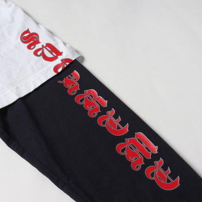 22AW 袖レイヤード フード付き ロングスリーブ Tシャツ(Layered Hooded L/S Top)