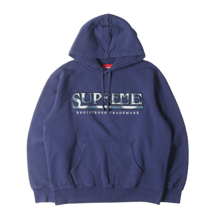 21SS デニムパッチロゴ スウェットパーカー(Denim Logo Hooded Sweatshirt)