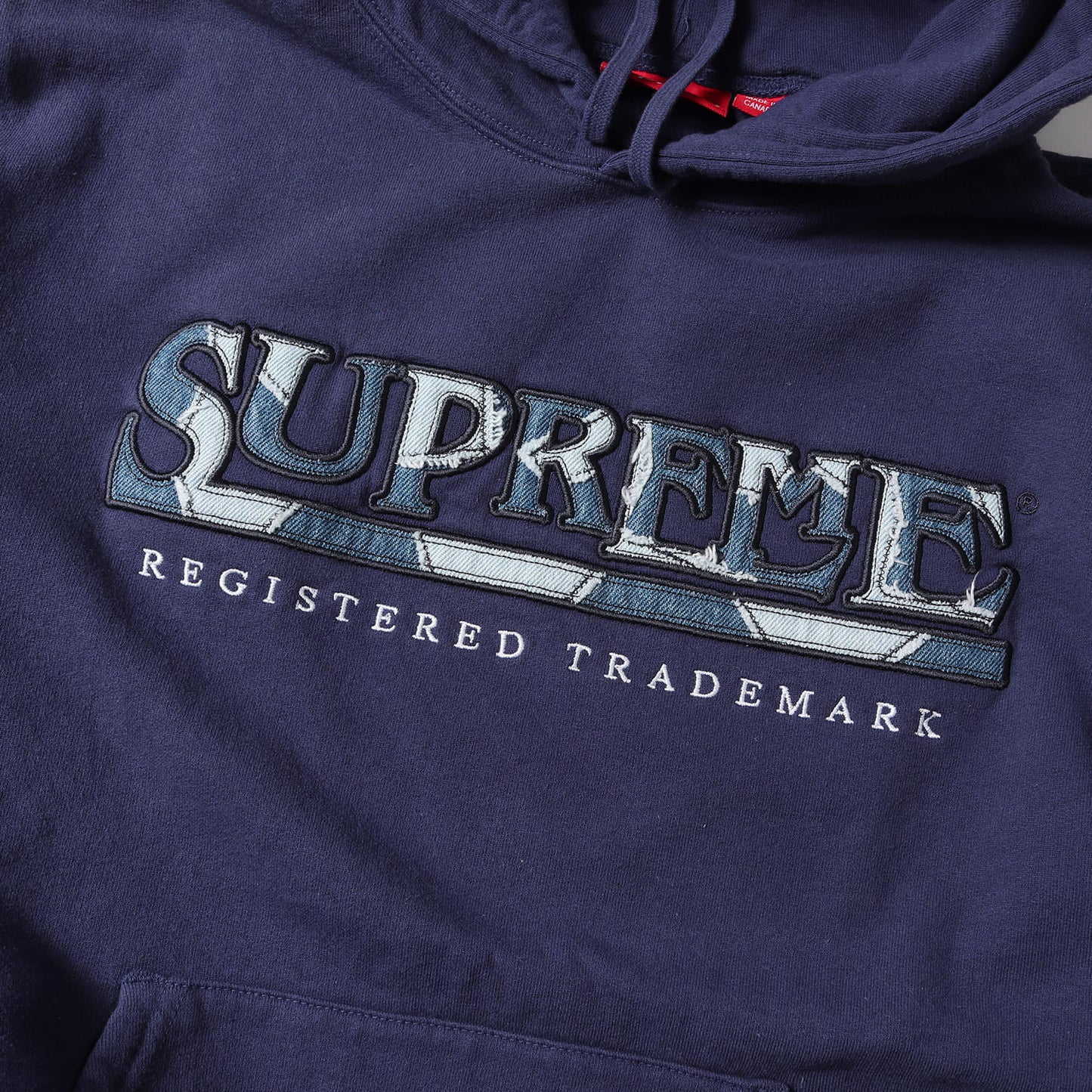 21SS デニムパッチロゴ スウェットパーカー(Denim Logo Hooded Sweatshirt)