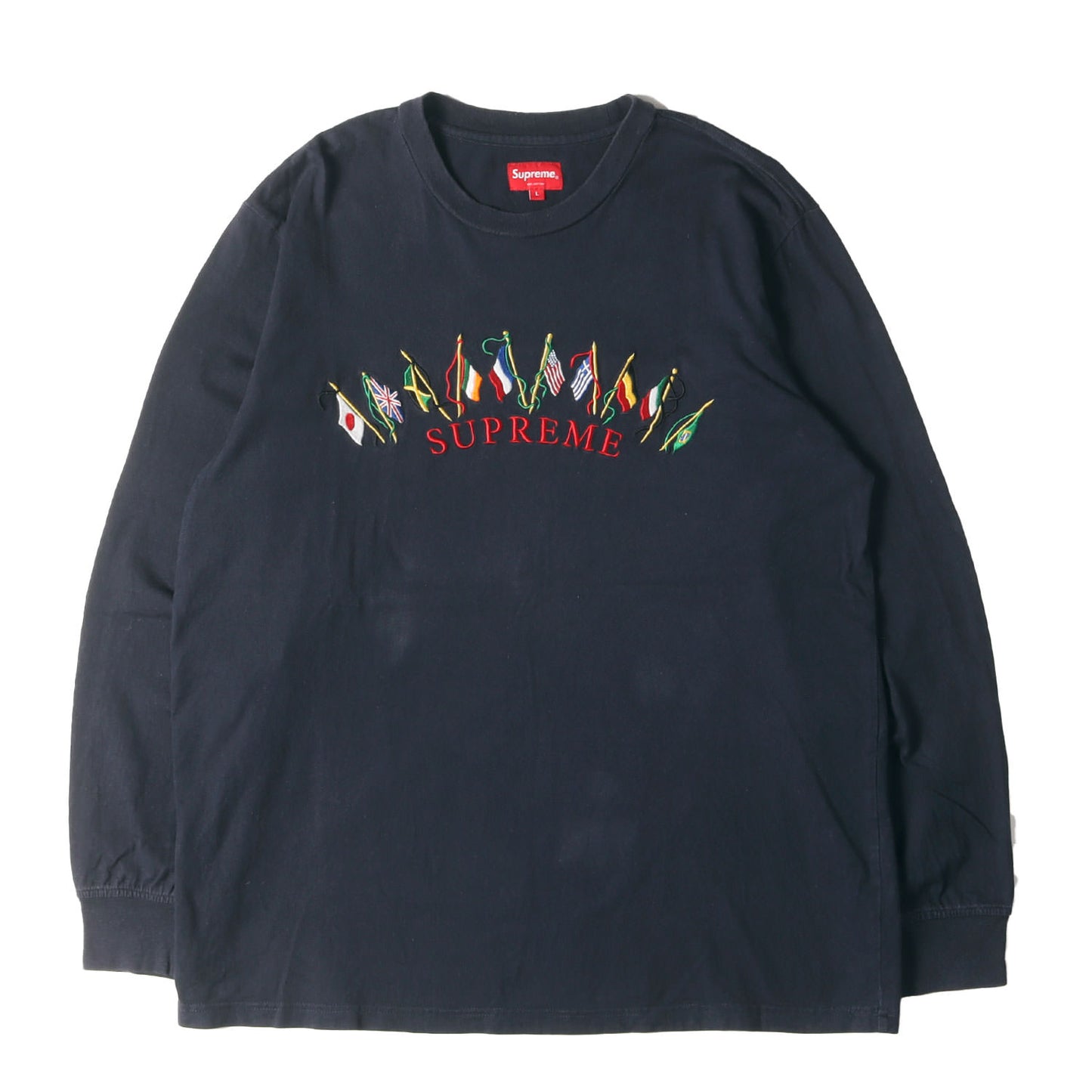 フラッグ刺繍 ロングスリーブ Tシャツ(Flags L/S Top)
