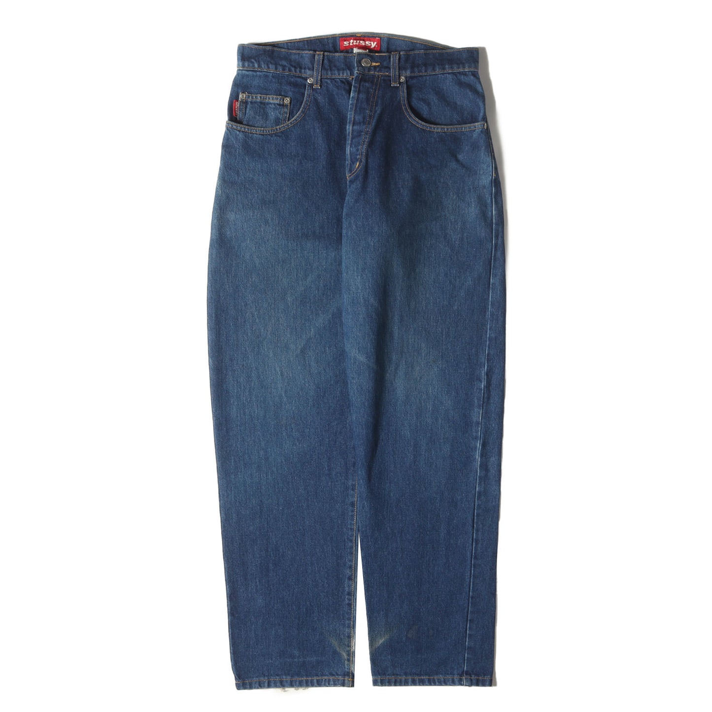 90s OLD STUSSY テーパード デニムパンツ(USA製)