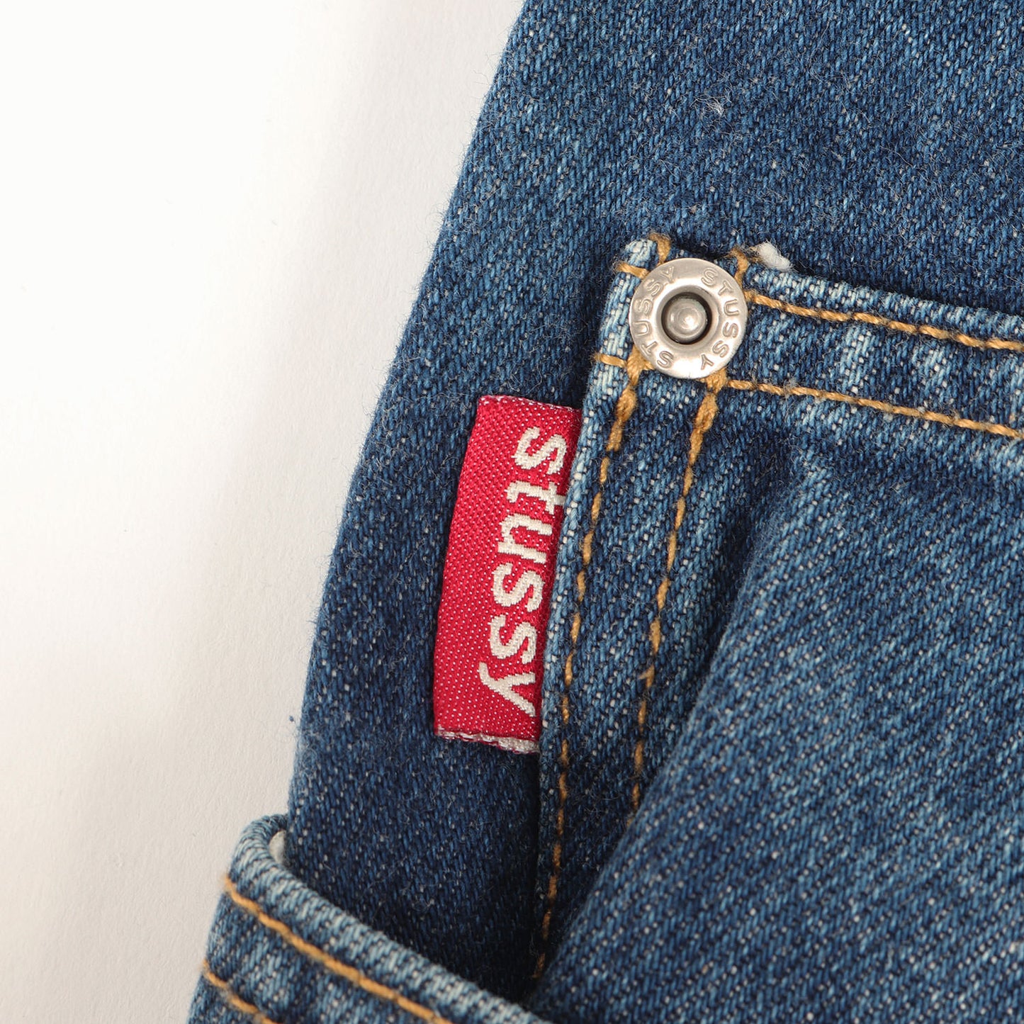 90s OLD STUSSY テーパード デニムパンツ(USA製)