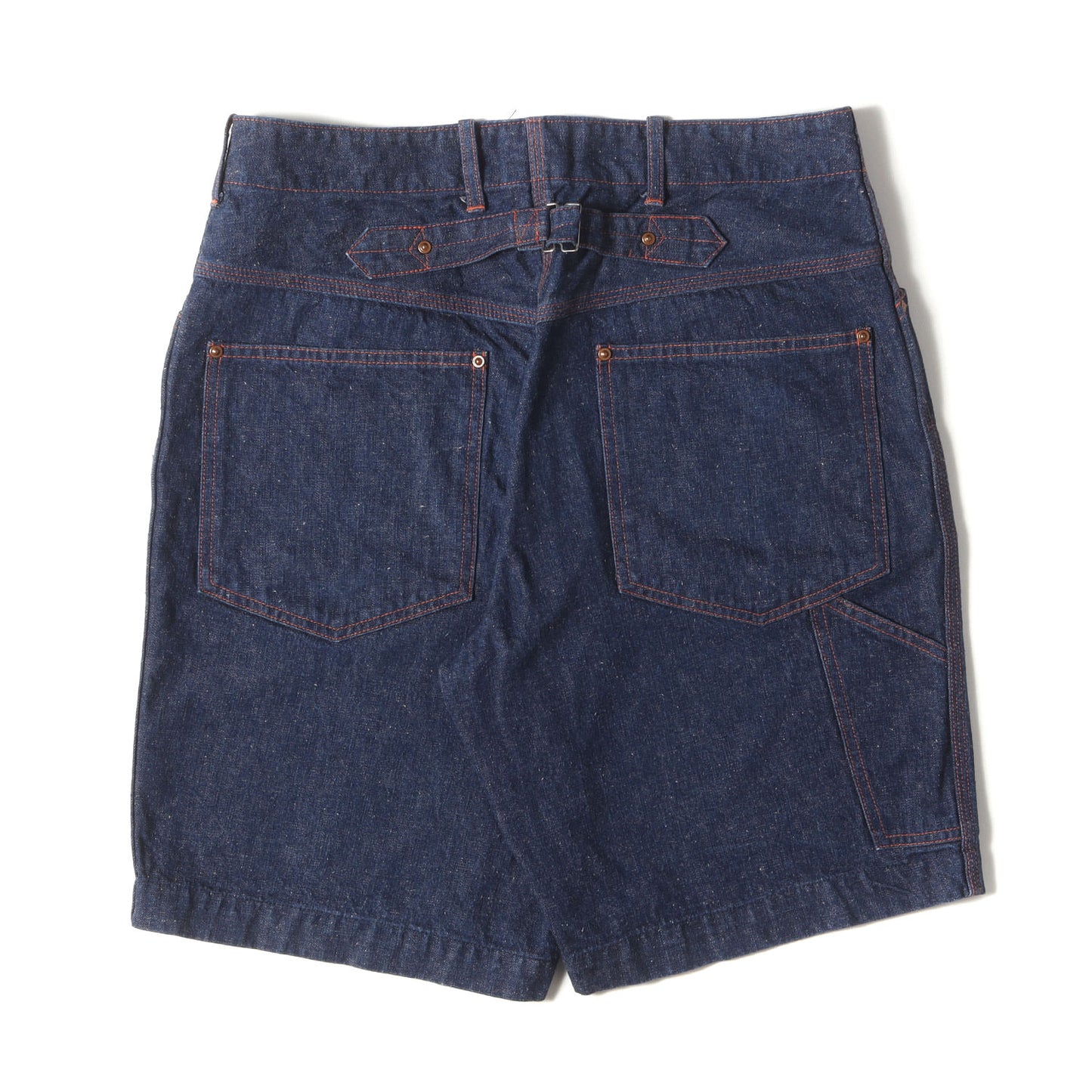シンチバック付き ペインター デニム ショート パンツ