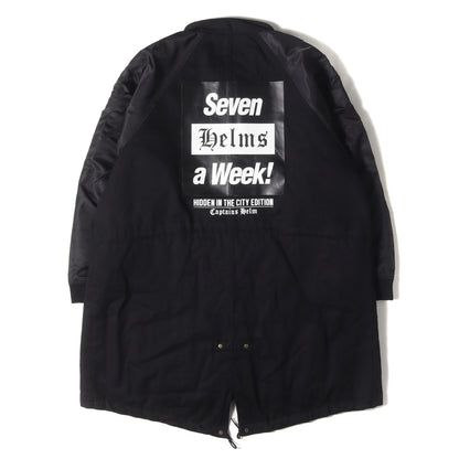 24AW MA-1コンビ オーバーサイズ フィッシュテール モッズコート(SEVEN A WEEK FISH TAIL MIL JKT)