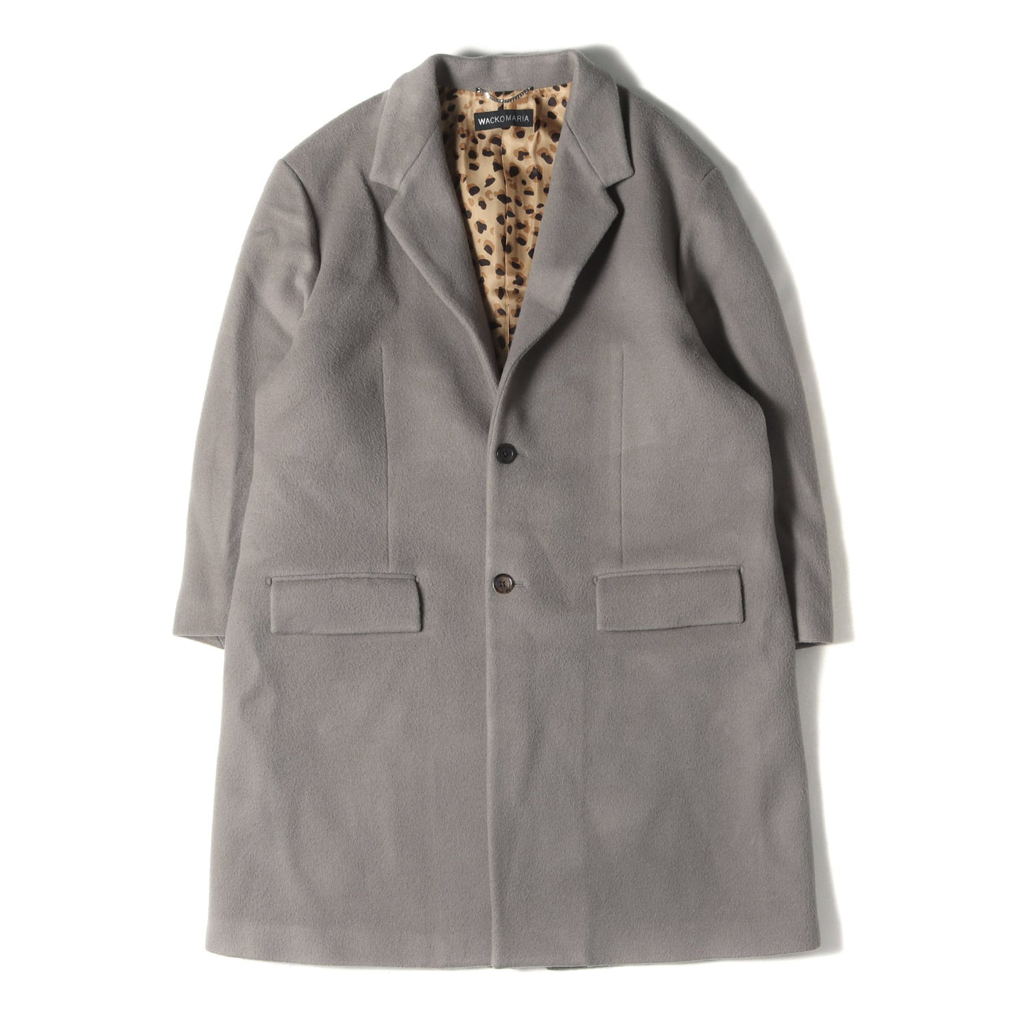 23AW メルトンウール 裏地レオパード チェスター フィールドコート(CHESTERFIELD COAT)