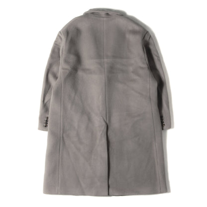 23AW メルトンウール 裏地レオパード チェスター フィールドコート(CHESTERFIELD COAT)