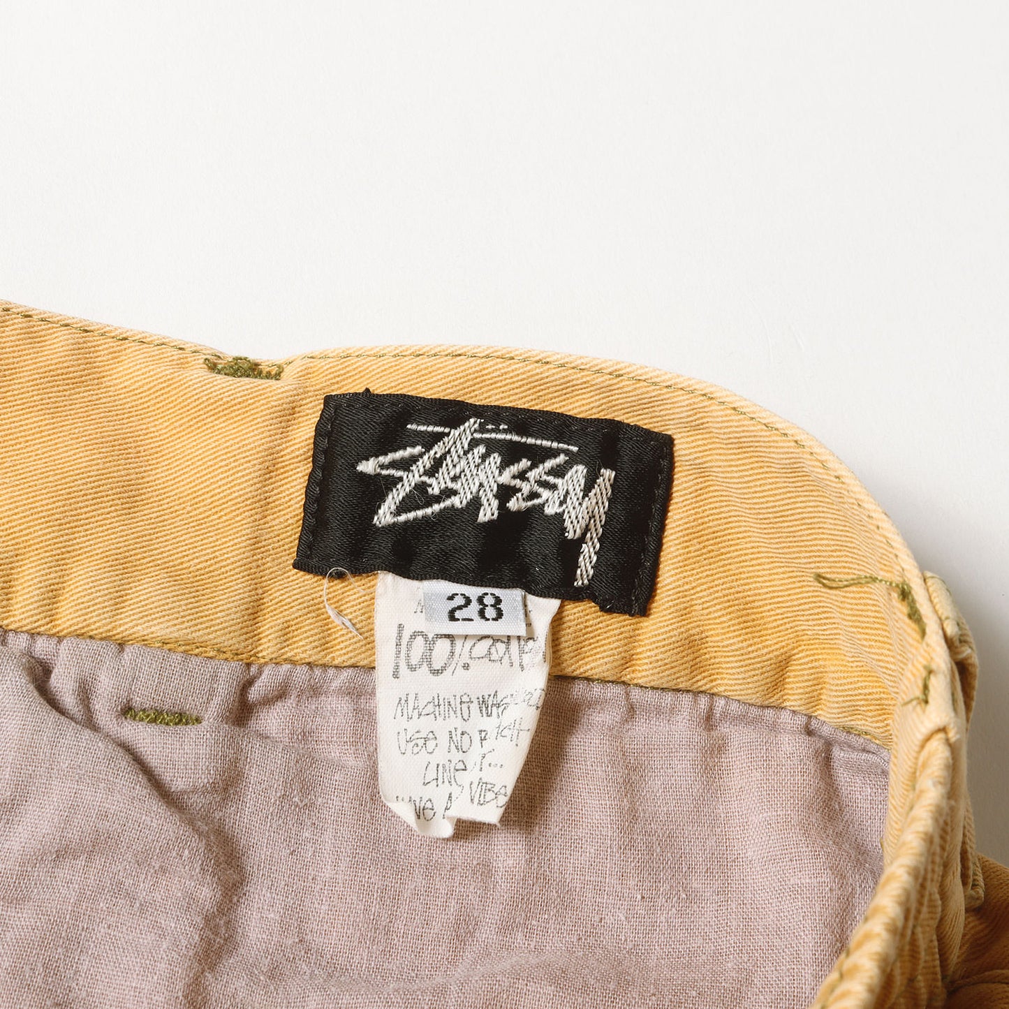 80s OLD STUSSY 黒タグ ビーチ ワーク ショート パンツ(USA製)