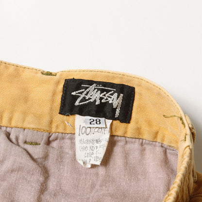 80s OLD STUSSY 黒タグ ビーチ ワーク ショート パンツ(USA製)