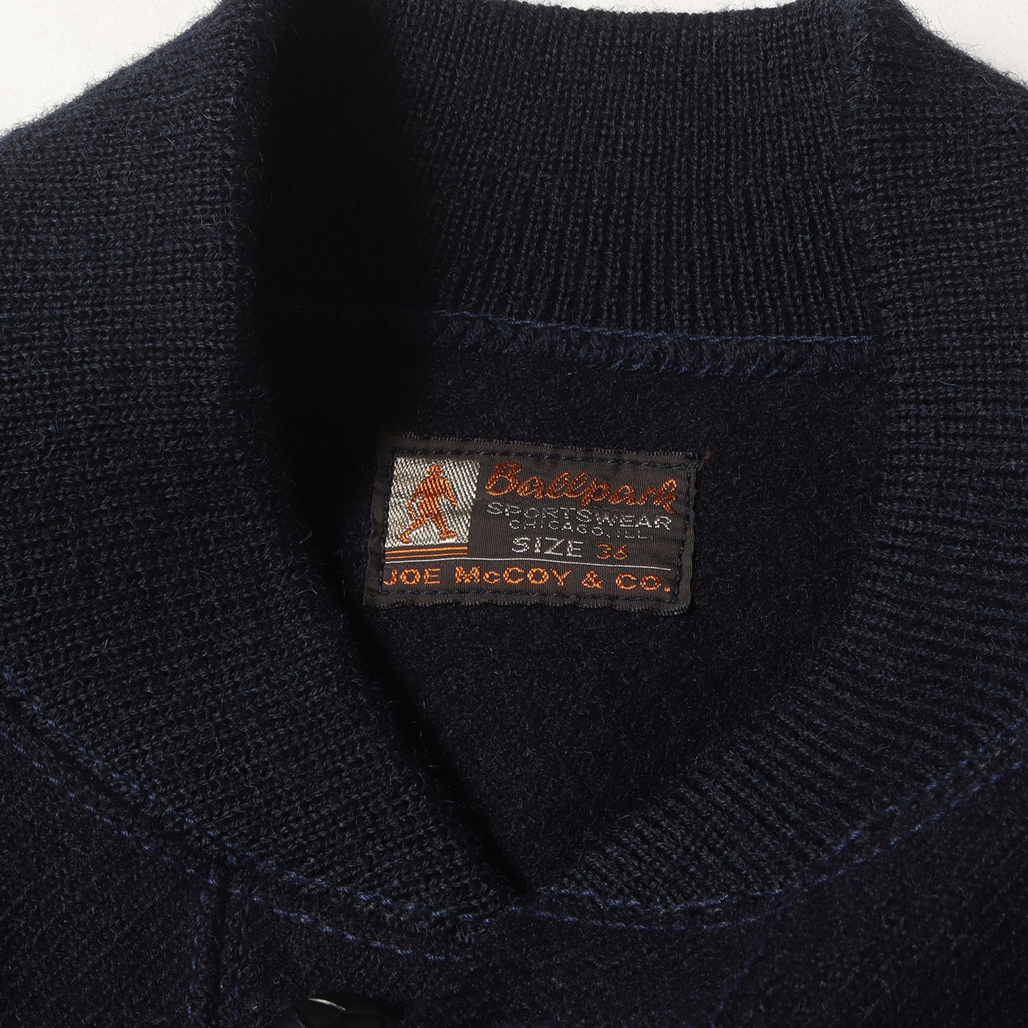 [BALL PARK] 袖レザー メルトンウール スタジャン