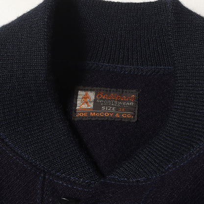 [BALL PARK] 袖レザー メルトンウール スタジャン