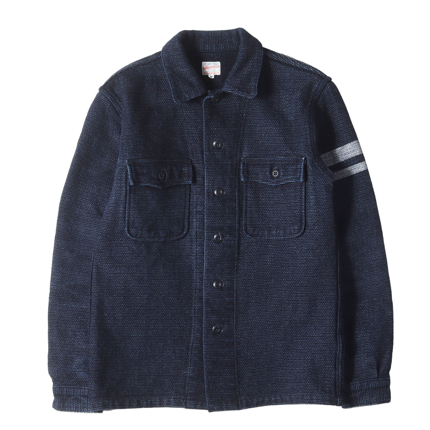 出陣ペイント インディゴ 刺し子 ユーティリティシャツ