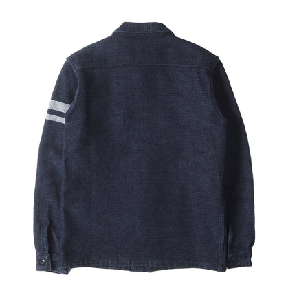 出陣ペイント インディゴ 刺し子 ユーティリティシャツ