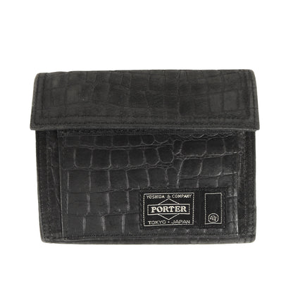00s ×PORTER クロコダイル 型押しヌバックレザー ウォレット / 財布