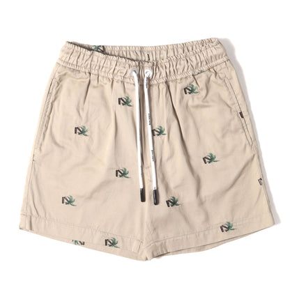 22SS パームツリー柄 ツイル イージーショーツ(Shorts With Embroidery)