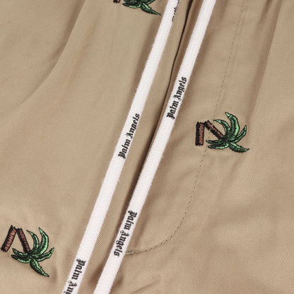 22SS パームツリー柄 ツイル イージーショーツ(Shorts With Embroidery)