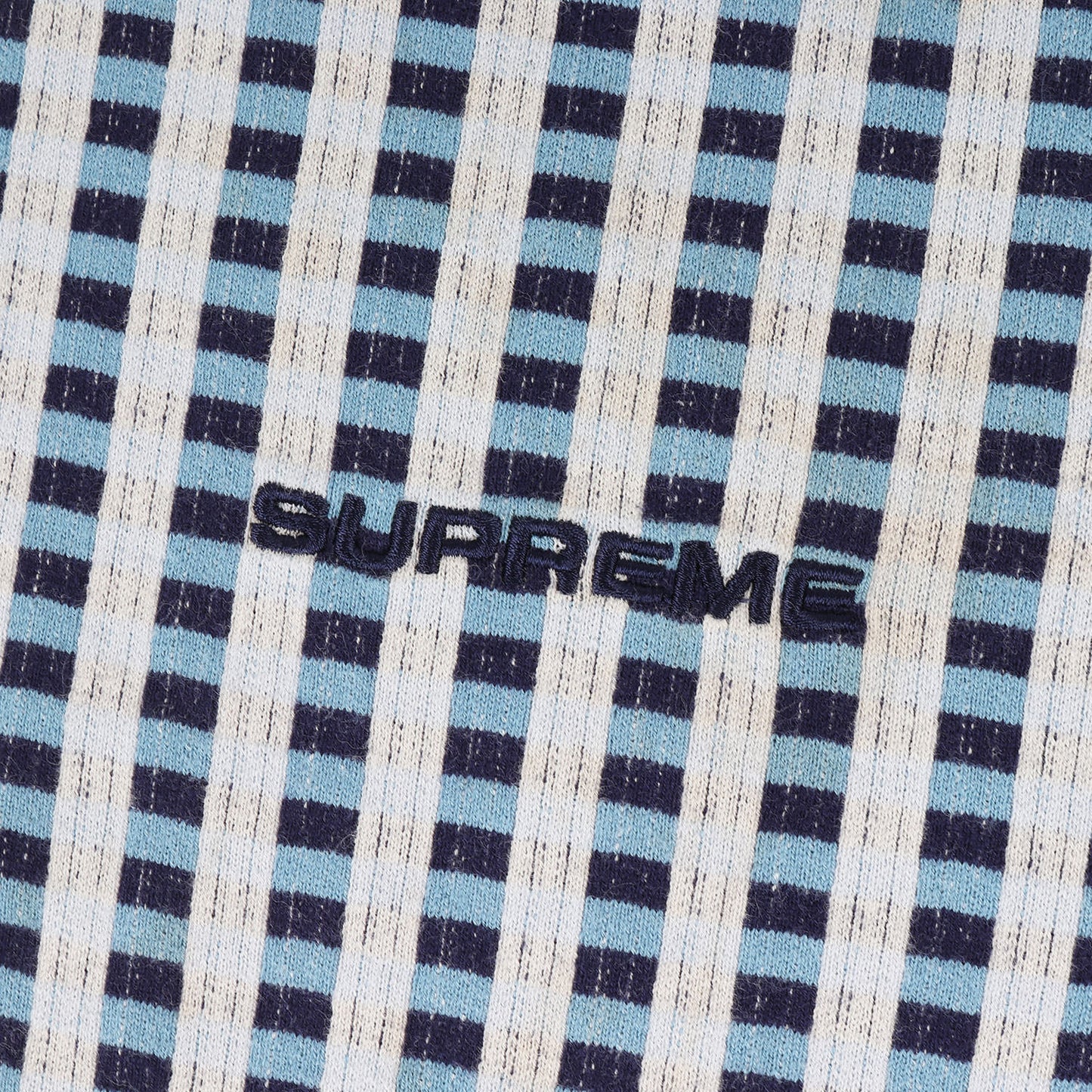 23AW ロゴ刺繍 グリッド チェック ジャガード Tシャツ(Grid Jacquard S/S Top)