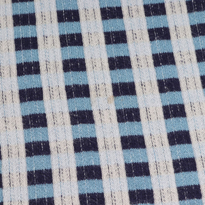 23AW ロゴ刺繍 グリッド チェック ジャガード Tシャツ(Grid Jacquard S/S Top)