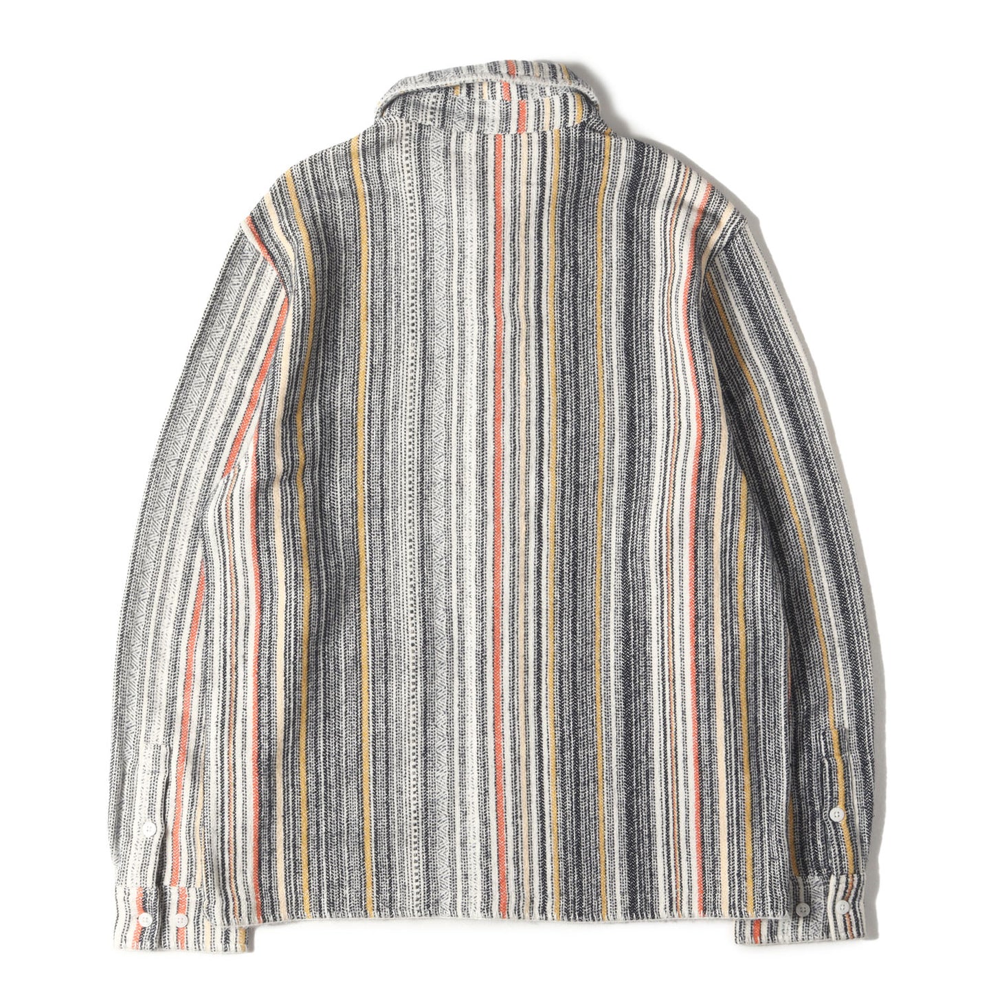 23AW マルチストライプ オーバーシャツ(Multi Stripe L/S Boxy Collared Overshirt)