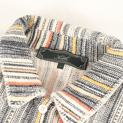 23AW マルチストライプ オーバーシャツ(Multi Stripe L/S Boxy Collared Overshirt)