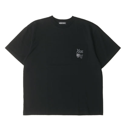 24SS ツーフェイスマスク グラフィック ヘビー ポケット Tシャツ
