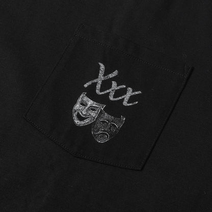 24SS ツーフェイスマスク グラフィック ヘビー ポケット Tシャツ