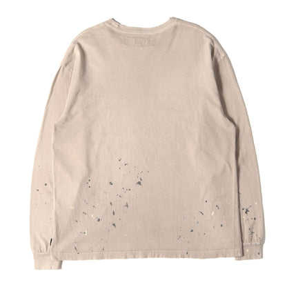 23AW ダメージ&ペイント加工 ロングスリーブ Tシャツ(DAMAGE CREWNECK LS)