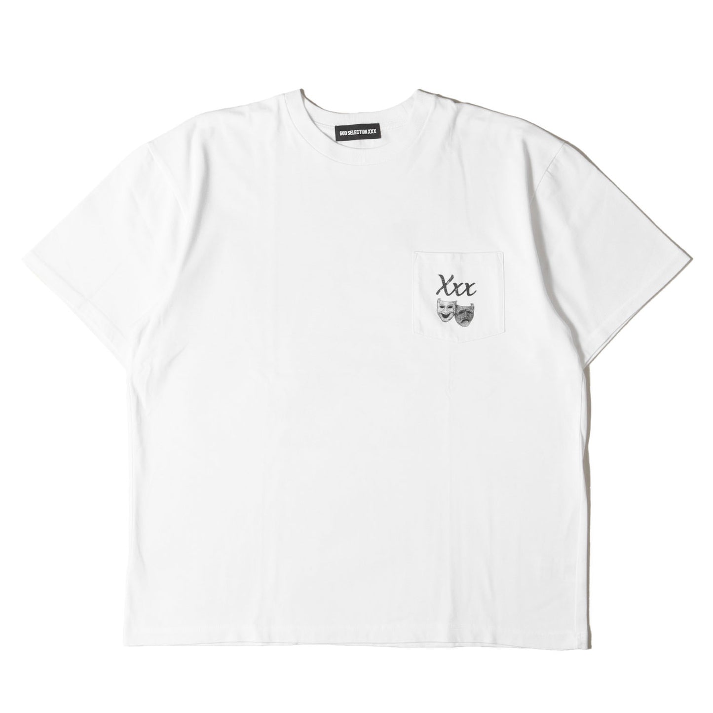 24SS ツーフェイスマスク グラフィック ヘビー ポケット Tシャツ