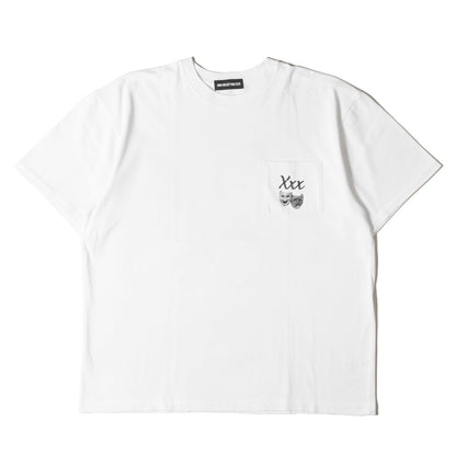 24SS ツーフェイスマスク グラフィック ヘビー ポケット Tシャツ