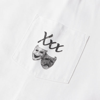 24SS ツーフェイスマスク グラフィック ヘビー ポケット Tシャツ