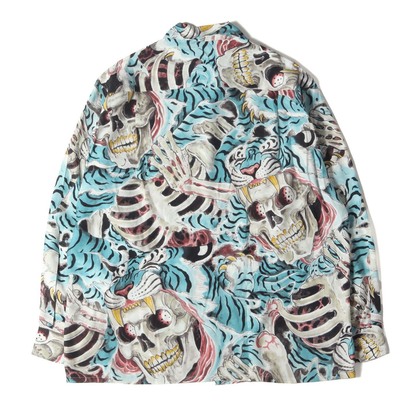 22AW ×TIM LEHI 虎&ドクロ柄 レーヨン ハワイアンシャツ / アロハシャツ(L/S HAWAIIAN SHIRT)