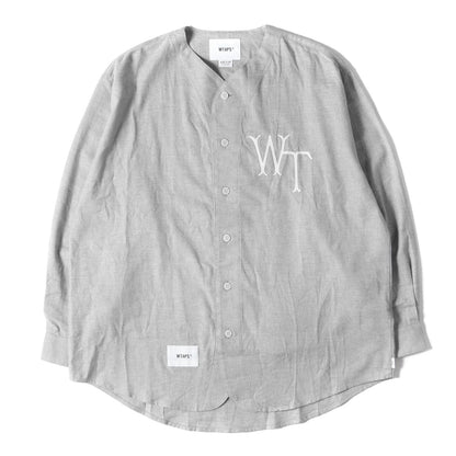 24AW フランネル オーバーサイズ ベースボールシャツ(LEAGUE / LS / COTTON. TWILL)