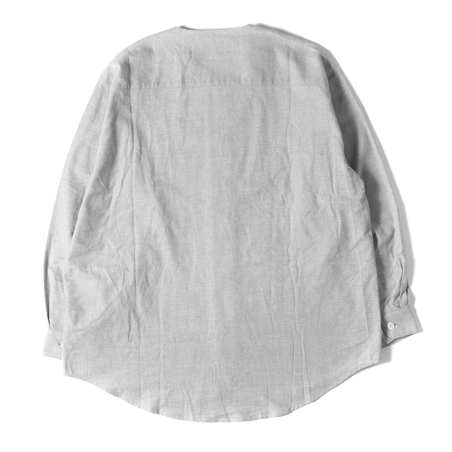 24AW フランネル オーバーサイズ ベースボールシャツ(LEAGUE / LS / COTTON. TWILL)