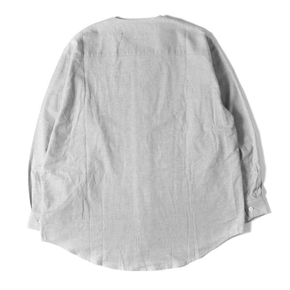 24AW フランネル オーバーサイズ ベースボールシャツ(LEAGUE / LS / COTTON. TWILL)
