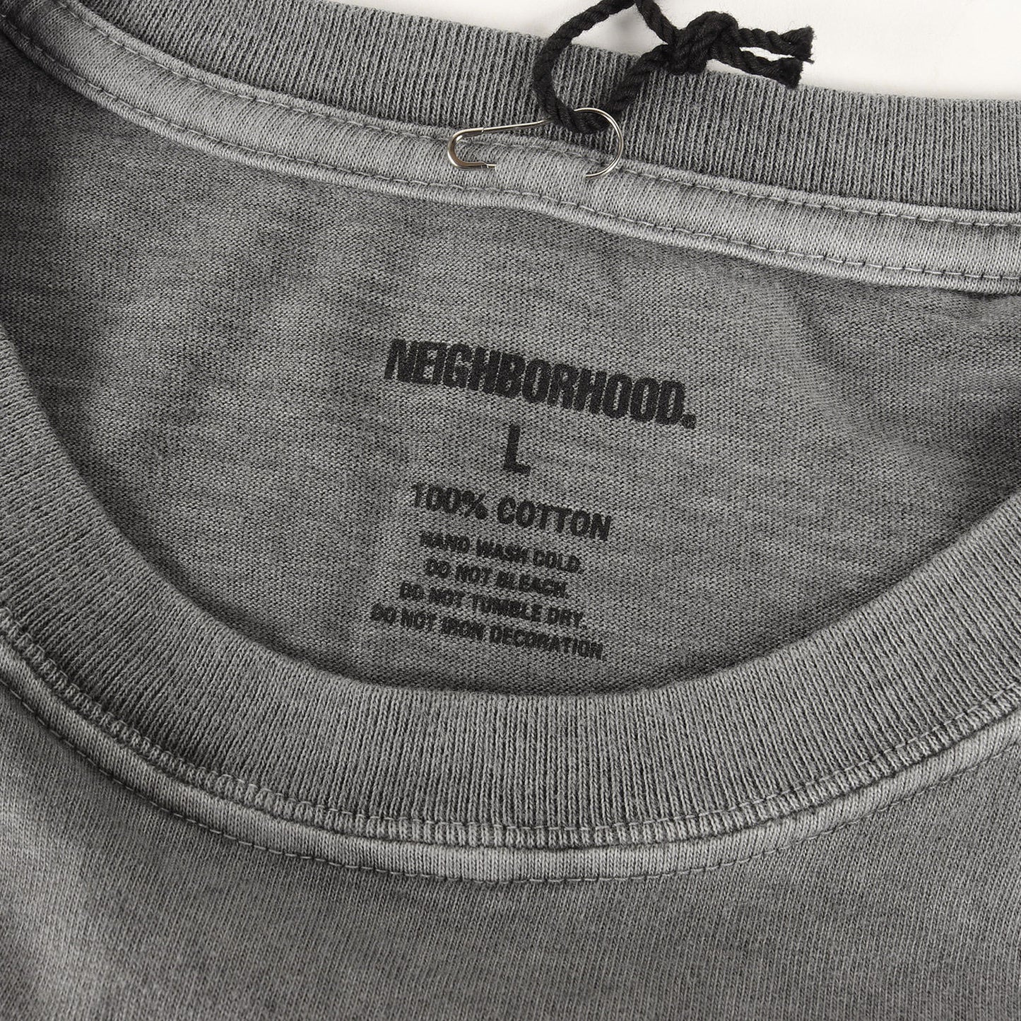 24AW 顔料染め加工 ブランドロゴ ロングスリーブ Tシャツ(NH . TEE LS-12)