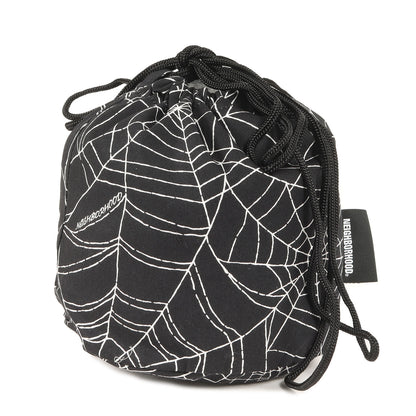 23SS スパイダーウェブ柄 巾着バッグ / ポーチ(SPIDERWEB DRAWSTRING BAG)