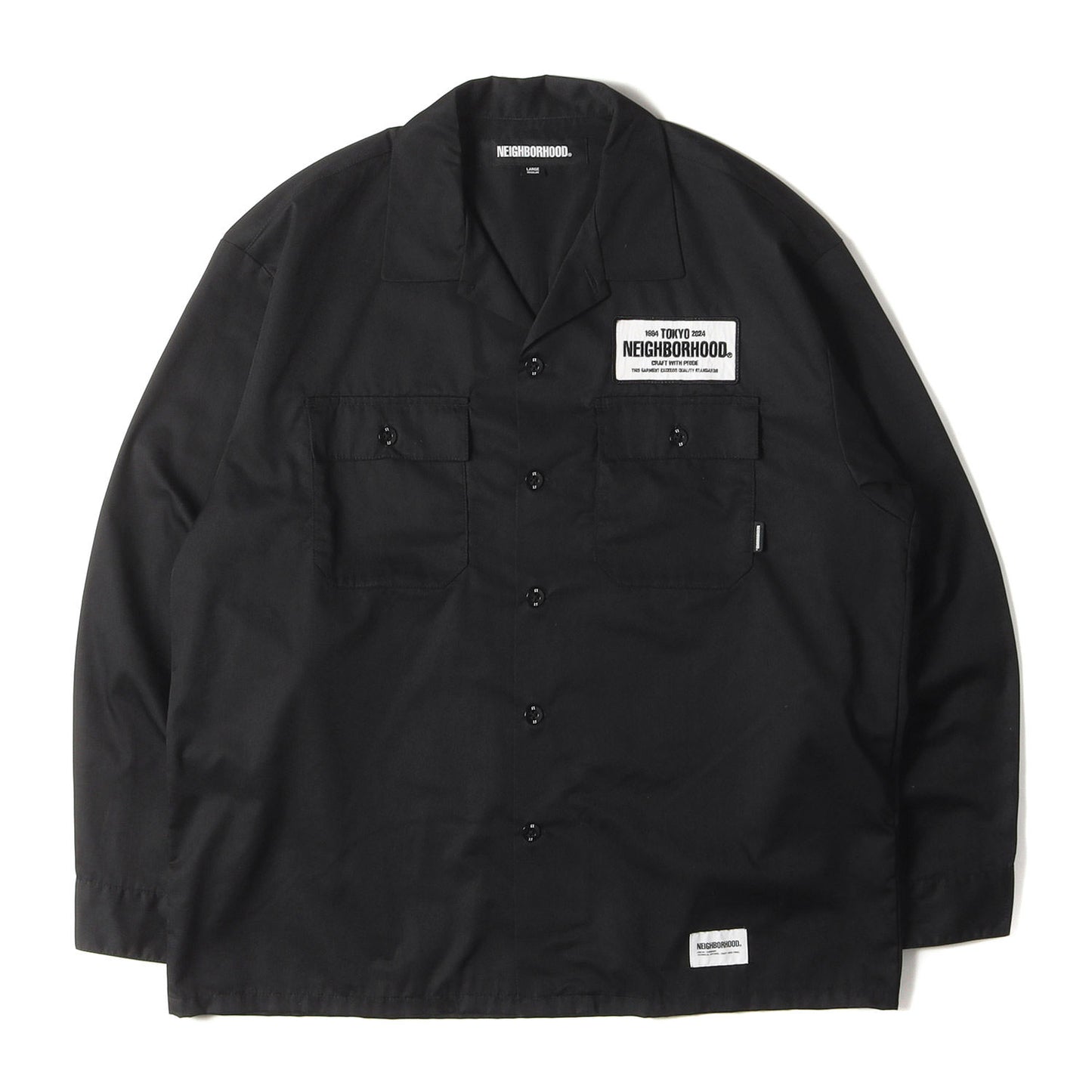 24SS ロゴワッペン付き クラシック ワークシャツ(CLASSIC WORK SHIRT LS)