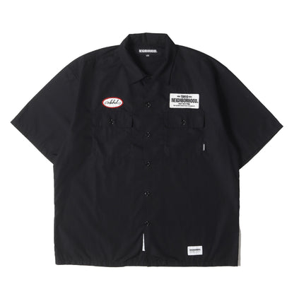 24SS ワッペン付き オープンカラーシャツ ワーク 半袖シャツ(CLASSIC WORK SHIRT SS)