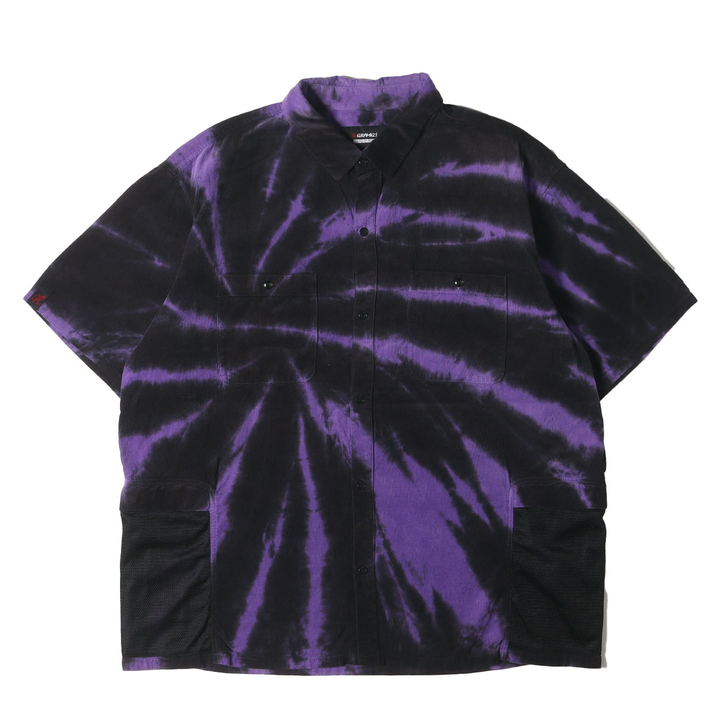 20SS ×GRAMICCI タイダイ染め コーデュロイ 半袖シャツ(NHGM. DYE / C-SHIRT. SS)