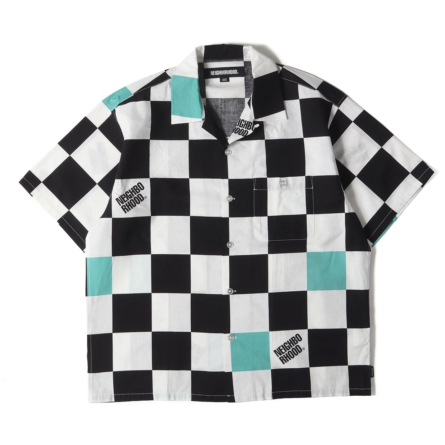 24SS オープンカラー チェッカー 半袖シャツ(CHECKER SHIRT SS)