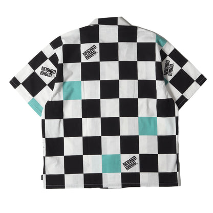 24SS オープンカラー チェッカー 半袖シャツ(CHECKER SHIRT SS)