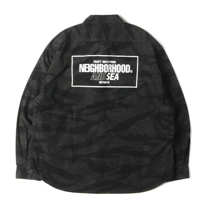 23SS ×WIND AND SEA タイガーカモ オフィサーシャツ(CAMOUFLAGE OFFICER SHIRT LS)