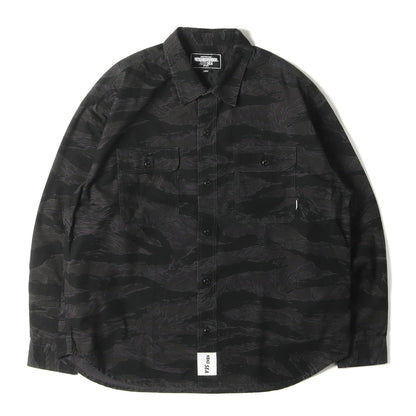23SS ×WIND AND SEA タイガーカモ オフィサーシャツ(CAMOUFLAGE OFFICER SHIRT LS)