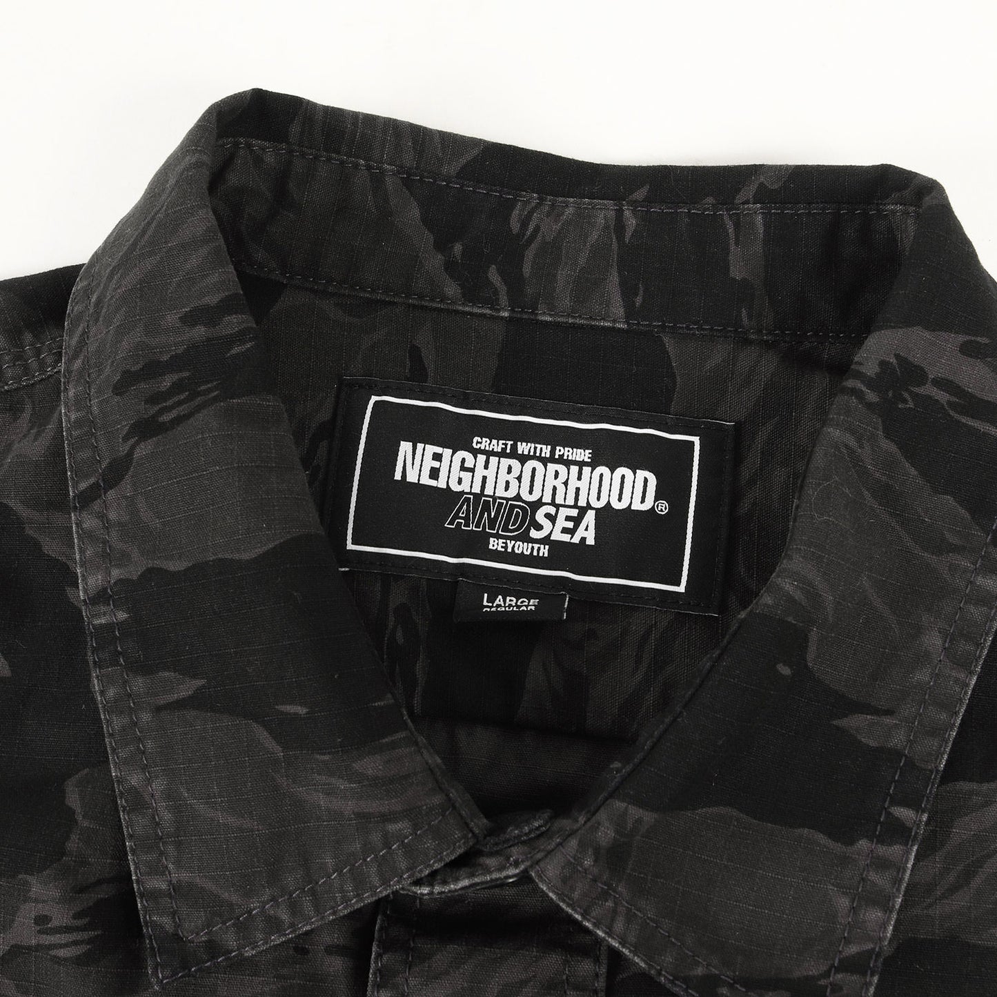 23SS ×WIND AND SEA タイガーカモ オフィサーシャツ(CAMOUFLAGE OFFICER SHIRT LS)