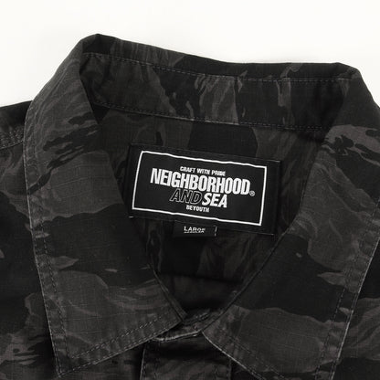 23SS ×WIND AND SEA タイガーカモ オフィサーシャツ(CAMOUFLAGE OFFICER SHIRT LS)