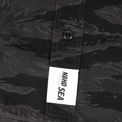 23SS ×WIND AND SEA タイガーカモ オフィサーシャツ(CAMOUFLAGE OFFICER SHIRT LS)
