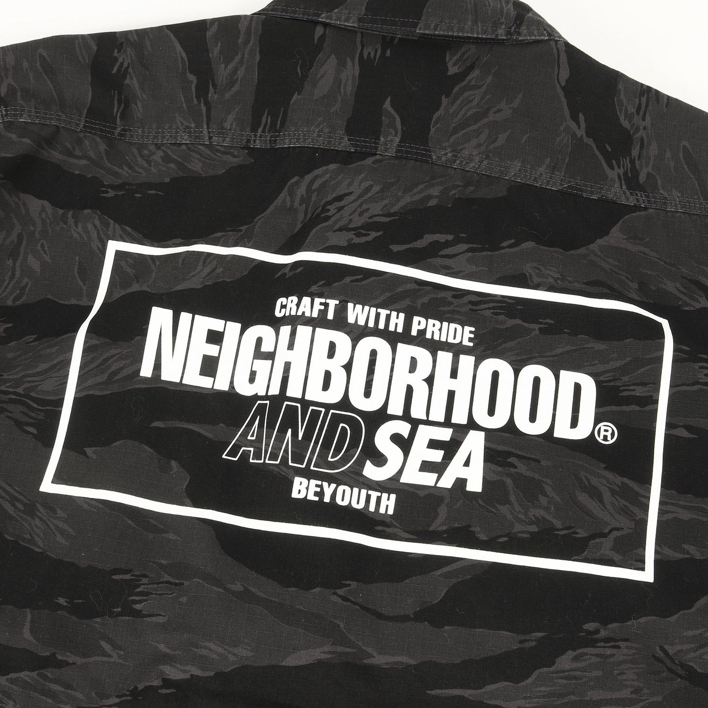 23SS ×WIND AND SEA タイガーカモ オフィサーシャツ(CAMOUFLAGE OFFICER SHIRT LS)