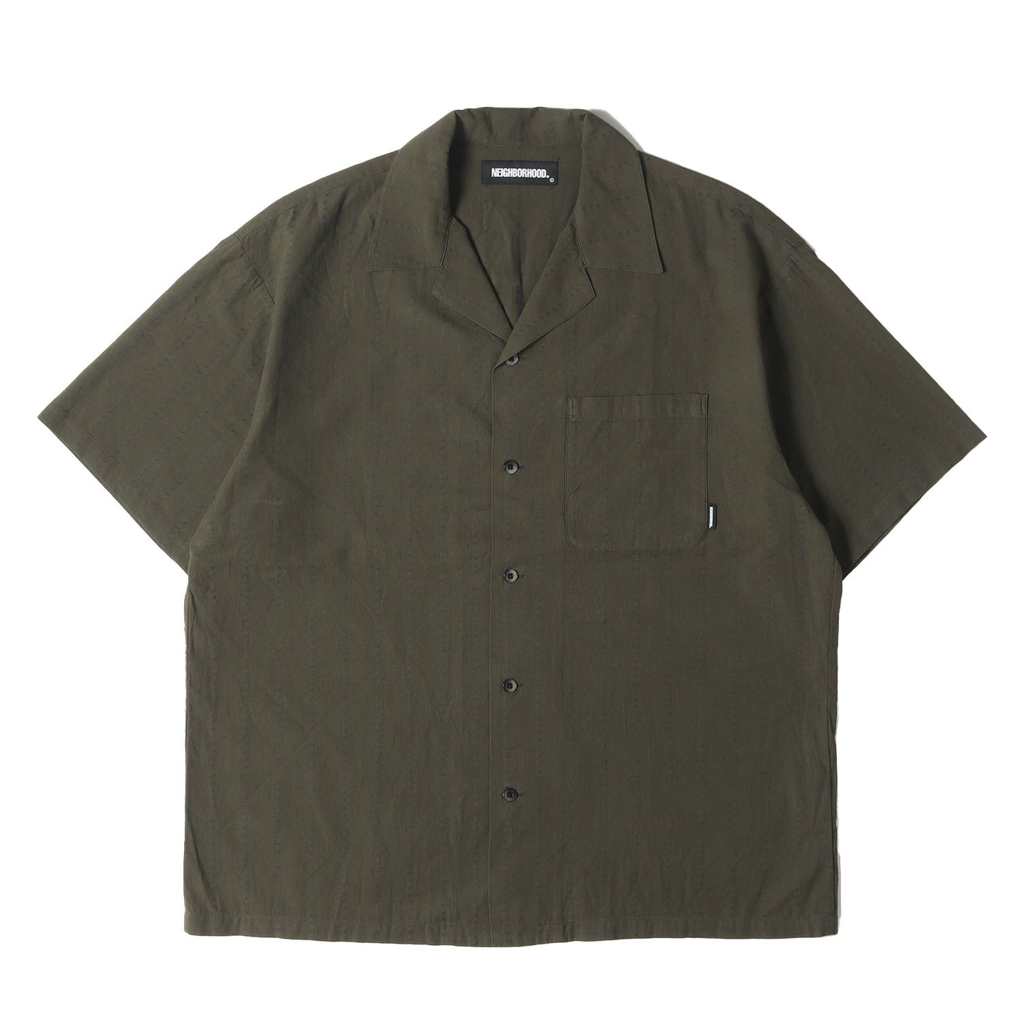 22SS ドビー ストライプ オープンカラーシャツ ワーク 半袖シャツ(DOBBY / C-SHIRT . SS)